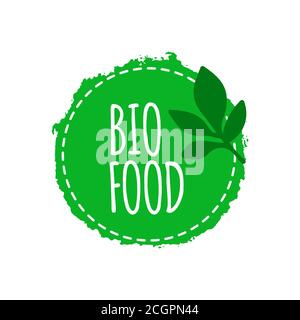 Logo vegan. Badge bio food. Végétalien, concept alimentaire sain. Illustration vectorielle Illustration de Vecteur