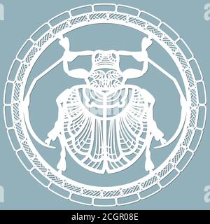 papier de coléoptère. Coupe au laser. Définir le modèle pour la découpe au laser et le traceur. Illustration vectorielle. Motif pour la coupe au laser, le traceur et l'impression à l'écran... Illustration de Vecteur