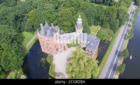 Vue aérienne sur le château de Nijenrode, pays-bas Banque D'Images