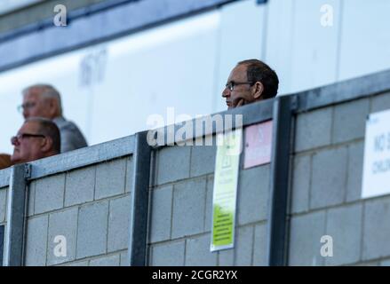 High Wycombe, Royaume-Uni. 12 septembre 2020. Martin O'Neill l'ancien directeur de la République d'Irlande et de Wycombe Wanderers est présent lors du match du championnat Sky Bet entre Wycombe Wanderers et Rotherham United à Adams Park, High Wycombe, Angleterre, le 12 septembre 2020. Photo de Liam McAvoy. Crédit : Prime Media Images/Alamy Live News Banque D'Images