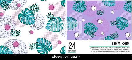 Modèle jeune à la mode avec un jeu, une cassette vhs, un bonbon sur un bâton, des baskets et une cassette audio ancienne. Articles sur le thème de la nastalgia 90-80. Illustration de Vecteur