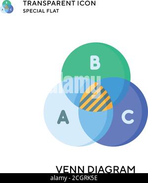 Icône de vecteur de diagramme Venn. Illustration de style plat. Vecteur EPS 10. Illustration de Vecteur