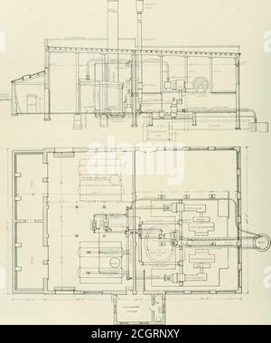 . La revue de chemin de fer de rue. MAISON IOWEK. DETROIT. FLINT & S.GIN.AV R.MLWAY CO. Mine, située à deux miles et demi de Bridgeport et à moins de 700 pieds de la ligne électrique, Produit du charbon d'une qualité supérieure..dès que cet éperon peut être construit, le charbon sera transporté de la themine dans les voitures de compagnie électrique et utilisé comme combustible de la centrale. Les officiers de la coinpany prévoient que par ce mear.sfrom .^o à 40 cents peuvent être économisés sur chaque ion de charbon utilisé pendant l'année. 852 STREET RAILWAY REVIEW [VOL XV, n° 12. L'emplacement de la centrale électrique sur la rive du Cass Riverassur Banque D'Images