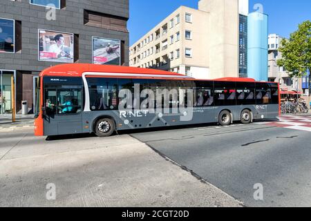 Keolis R-net MAN Lion's City bus à Almere, aux pays-Bas. Banque D'Images