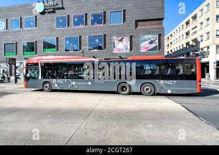 Keolis R-net MAN Lion's City bus à Almere, aux pays-Bas. Banque D'Images