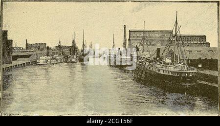 . Voyages en zigzag dans la ville blanche. Avec des visites de la métropole voisine . PORT DE CHICAGO. CHAPITRE III LES HISTOIRES DE REER DE FOLK-MORE SOCIETYS. Banque D'Images