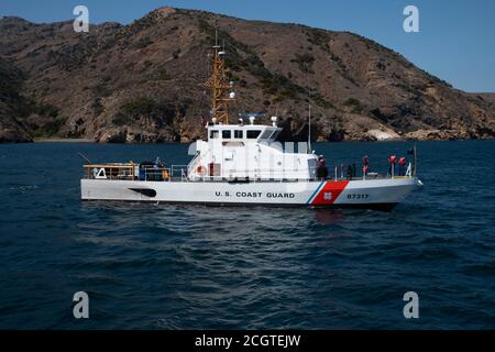 États-Unis Coast Guard Cutters District 11 Los Angeles long Secteur de la plage Banque D'Images