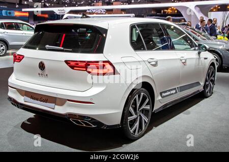 BRUXELLES - 9 JANVIER 2020 : le nouveau modèle de voiture de golf Volkswagen a été présenté au salon de l'auto de Bruxelles 2020. Banque D'Images