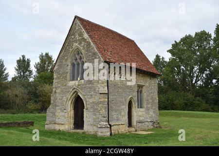 Chapelle Sainte-Marie à l'abbaye de Bradwell, Milton Keynes. L'abbaye de Bradwell est un monument historique (numéro 19062). Banque D'Images