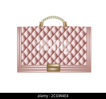Sac matelassé rose. Illustration vectorielle Illustration de Vecteur