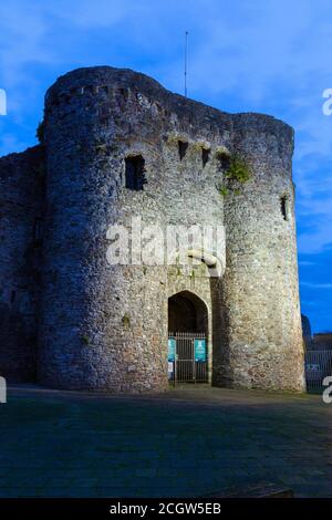 Château de Carmarthen, Carmarthenshire, pays de Galles, Royaume-Uni Banque D'Images