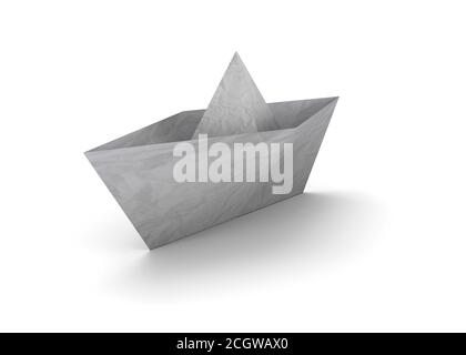 Paper Boat - 3D Banque D'Images