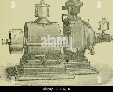 . Ingénieur américain et journal ferroviaire . i). FiO. 28.—VOIR OP LE MOTEUR DE TURBINE COMPLÈTE un système à trois fils. Figure 34 présente une installation électrique complète. Les pompes à turbine et les ventilateurs sont d'autres applications de Banque D'Images