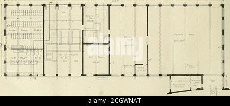 . Ingénieur américain et journal ferroviaire . Plan et section de la Chambre. Plan de l'atelier de machines en liaison avec Round House.Collinwood Round Houit-Lake Shore et Michigan Southern Railway. ( &gt;&lt;»n. m. i:i:. IH01. AMERICAN ENGINEER AND RAILROAD JOURNAL. 307 Banque D'Images