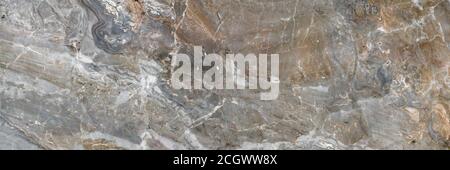 Fond de texture en marbre gris naturel emperador avec haute résolution, carrelage en céramique poli de granit brillant, surface rodée, pierre de marbre gris breccia. Banque D'Images