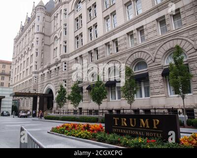 WASHINGTON, D.C., - 11 SEPTEMBRE 2017 : l'hôtel de Washington D.C., développé par le 45e président des États-Unis Donald Trump et détenu par le Trump Organiz Banque D'Images