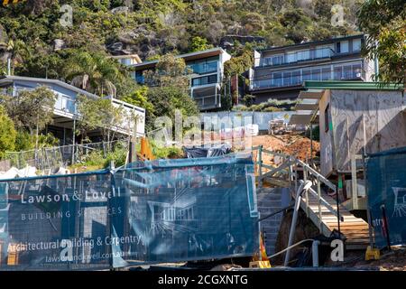 Sydney Australie grande maison de luxe indépendante en construction Plage de baleines, Sydney, Nouvelle-Galles du Sud Banque D'Images