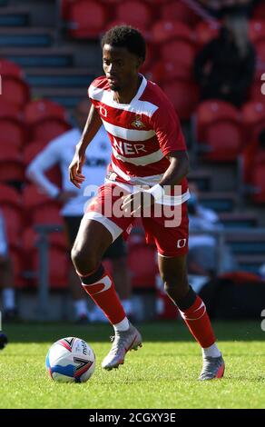 Photo: Andrew Roe/AHPIX LTD, football, amical, Doncaster Rovers / Manchester United U23's, Keepmoat Stadium, Doncaster, Royaume-Uni, 03/09/20, K.O 15h00 Howa Banque D'Images