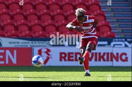 Photo: Andrew Roe/AHPIX LTD, football, amical, Doncaster Rovers / Manchester United U23's, Keepmoat Stadium, Doncaster, Royaume-Uni, 03/09/20, K.O 15h00 Howa Banque D'Images