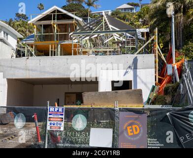 Maison australienne construite à la plage de Whale à Sydney, en Australie Banque D'Images