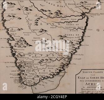 . Naaukeurige en uitvoerige beschryving van kaap de Goede Hoop; behelzende een zeer omstandig verhaal van den tegenwoordigen toestant van dat vermaarde gewest .. . D I O I N D H Z r. e N êEuwe Caaiti Kaap nx Goede Hoop f.nt ZUYDT.RDEEL VAN AR r i c jv tr Amsterdam, syÏaltha;ak Lake matst, Banque D'Images