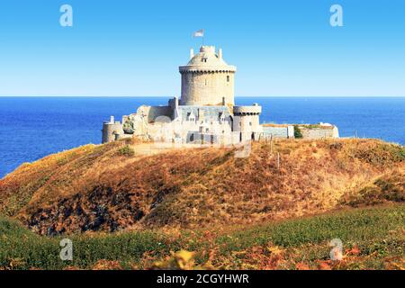 Entrée du fort la Latte en Bretagne France Banque D'Images