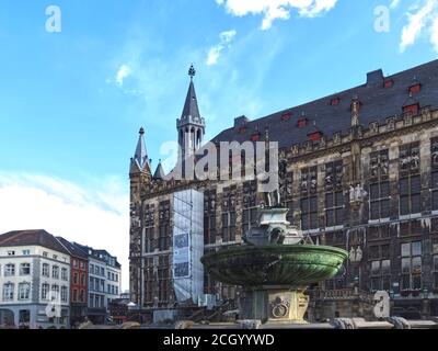 Hôtel de ville historique d'Aix-la-Chapelle en Allemagne Banque D'Images