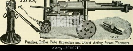 . Le génie des locomotives : une revue pratique de la force motrice ferroviaire et du matériel roulant . RICHARD DUDGEON, 24 et 26, rue Columbia, New York. Fabricant et breveté de /£ & jy Jacks pour appuyer sur Crank- r 1 ir j i« ffrYtfftll goupilles ou auto-Wheels fabriqués à la commande HjUraUllC amélioré  . -, WJaW ^^ Communications par lettre wlli , ^^^ J^ ^r ^^^M. recevez une attention rapide. JAC.KIS&gt ;. Poinçons, extracteurs de tubes à rouleaux et marteaux à vapeur à action directe. OUTILS À AIR COMPRIMÉ Outils à air comprimé 9 Tor chaudières de forage, d'alésage, de taraudage, de fraisage, d'expansion et de chargement de BoilerFlues, de calfeutrage et d'écaillage Banque D'Images