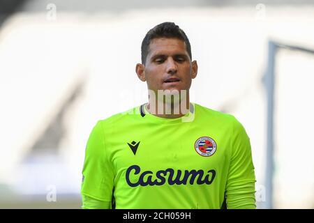 DERBY, ANGLETERRE. 12 SEPTEMBRE 2020. Rafael de Reading pendant le match de championnat Sky Bet entre Derby County et Reading au Pride Park, Derby. (Credit: Jon Hobley | MI News) Credit: MI News & Sport /Alay Live News Banque D'Images