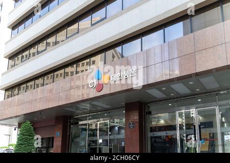 Séoul, Corée - 31 août 2020 : quartier général de CJ Logistics à Sunhwa-dong Banque D'Images