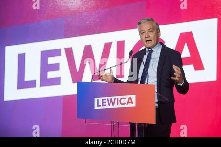 Varsovie, Mazovie, Pologne. 13 septembre 2020. L'événement de la Coalition Club parlementaire de la gauche ''cadre d'automne de la gauche''.dans la photo: ROBERT BIEDRON crédit: Hubert Mathis/ZUMA Wire/Alamy Live News Banque D'Images