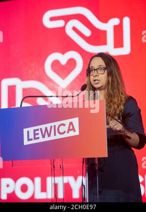 Varsovie, Mazovie, Pologne. 13 septembre 2020. L'événement de la Coalition Club parlementaire de la gauche ''cadre d'automne de la gauche''.dans la photo: MARCELINA ZAWISZA crédit: Hubert Mathis/ZUMA Wire/Alay Live News Banque D'Images