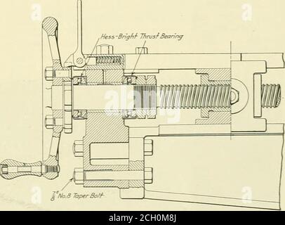 . Gazette de l'âge des chemins de fer . Be^creRiveting. Le maneton principal creux de la soupape à piston Afhr a été développé et, avec un seul changement sur toute la longueur, il s'adapte maintenant aux locomotives de 14 classes différentes sur cette route. La vanne principale de cette locomotive pèse 118 lb.la tête, ou les galets suiveurs, sont en acier forgé, tandis que le tiroir, ou corps principal de la vanne, est fait d'un morceau de tube sans soudure, les extrémités étant des morceaux pleins ou à bride d'acier de chaudière et les parties jointes par soudure électrique. Il comporte des anneaux d'arrêt de section Z andan à l'intérieur de la lèvre, ou bride, est disposé pour empêcher le déplacement des parties de la r Banque D'Images