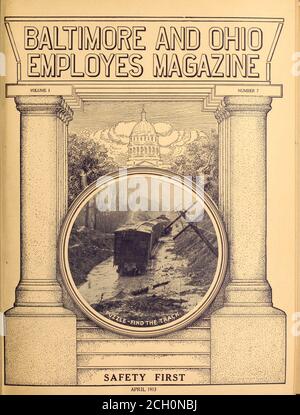 . Magazine des employés de Baltimore et de l'Ohio . Veuillez mentionner ce magazine. Banque D'Images