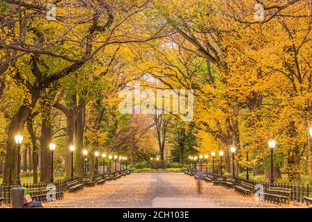 Central Park à la galerie marchande de New York pendant l'automne. Banque D'Images
