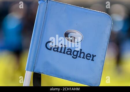 Londres, Royaume-Uni. 23 septembre 2018. Allainz Park est prêt pour le match de rugby Gallagher Premiership entre Saracens et Exeter Chiefs à l'Allianz Park, Londres, Angleterre, le 13 septembre 2020. Photo de Phil Hutchinson. Utilisation éditoriale uniquement, licence requise pour une utilisation commerciale. Aucune utilisation dans les Paris, les jeux ou les publications d'un seul club/ligue/joueur. Crédit : UK Sports pics Ltd/Alay Live News Banque D'Images