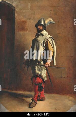 Meissonier Jean-Louis Ernest - Soldier - École française - 19e Et au début du XXe siècle Banque D'Images