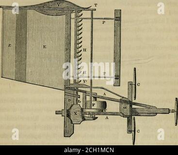 . Traité rudimentaire sur le génie agricole . t travaille en Amérique, et a été tellement frappé par ses mérites pour conseiller les Messrs. Garrett commencera la construction de suchmachines pour l'utilisation des agriculteurs anglais. Le résultat de ce conseil a été la production de la machine prise toExeter, et appelé par les fabricants la Tolemache EeapingMachine. L'année suivante (1851) a présenté le GreatExhibition, et cette machine a été prise là par les fabricants de machines, et placé parmi les différentes machines de leur stand. Dans le département américain, il y avait également eu deux autres machines de remappage, l'une inventée Banque D'Images