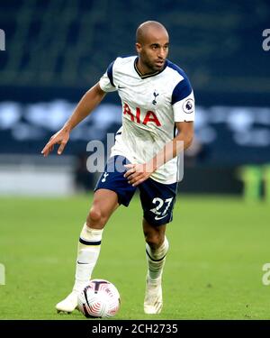 Tottenham Hotspur est Lucas Moura au cours de la Premier League match à la Tottenham Hotspur Stadium, Londres. Banque D'Images