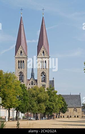cathédrale, Halberstadt, Saxe Anhalt, Allemagne Banque D'Images