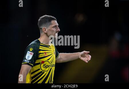 Watford, Royaume-Uni. 11 septembre 2020. Craig Cathcart de Watford lors du match de championnat Sky Bet entre Watford et Middlesbrough à Vicarage Road, Watford, Angleterre, le 11 septembre 2020. Photo d'Andy Rowland. Crédit : Prime Media Images/Alamy Live News Banque D'Images