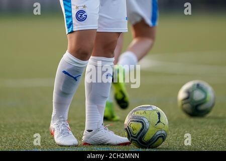 Niederhasli, Suisse. 12 septembre 2020. 09/12/2020, Niederhasli, GC/Campus, AXA Women's Super League: Grasshopper Club Zurich - FC Luzern, logo GC sur le short crédit: SPP Sport Press photo. /Alamy Live News Banque D'Images