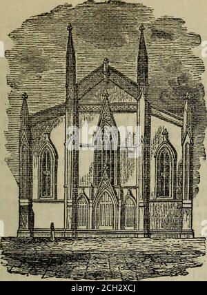 . Guide de l'étranger à travers la ville de Montréal, avec des gravures des édifices publics et églises les plus importants de la ville, le pont Victoria etc. Ainsi que des chemins de fer et des chemins de fer à vapeur, des tables de distances, des tarifs de taxi et de transport, des annonces etc . ev. D. Fraser, A. M., ministre. Le Scotch Kirk, sur la rue Saint-Gabriel, est un bâtiment de la plainstone qui peut accueillir environ 800 personnes. Rév Kemp est le ministre. L'église presbytérienne américaine, un bâtiment en pierre taillée, confortablement aménagé, est située au bout de la rue Great St. James ; elle a un excellent orgue et un g Banque D'Images