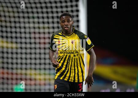 Watford, Royaume-Uni. 11 septembre 2020. Jeremy Ngakia de Watford lors du match de championnat Sky Bet entre Watford et Middlesbrough à Vicarage Road, Watford, Angleterre, le 11 septembre 2020. Photo d'Andy Rowland. Crédit : Prime Media Images/Alamy Live News Banque D'Images