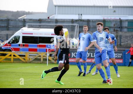 WALTER FIGUEIRA (Derry City FC) pendant le montage de l'Airtricity League entre Finn Harps FC et Derry City FC à Finn Park, Ballybofey Banque D'Images