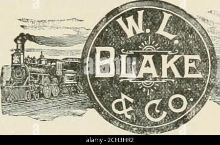 . Le Maine central. Un journal de voyage . rge LE MAINE CENTRAL. 67 AJAXBEARINGS CHAQUE ROULEMENT GARANTI. Pour LES VOITURES, LES MOTEURS et LES MACHINES. AJAX HETAL CO., PHILADELPHIE. Eotiblislied ISSO. Un mile EN 32 sec. The Burnett Company, 77 VOIES DE JEUNE fille, ^.^NOUVEAU ^OKK. Fabricants et distributeurs de chemins de fer, mines et fournitures de menuiserie. Caoutchouc et cuir Beltinjr, emballage de boyau et caoutchouc marchandises de chaque description C. J. POST, gestionnaire. E. COREY & CO., concessionnaires dans le domaine du fer et de l'acier, de la quincaillerie lourde et du bois de transport. Blacksmitts Supplies et Lumbermans Supplies. 195 et 197 commercial Street, = = = Portland, H Banque D'Images