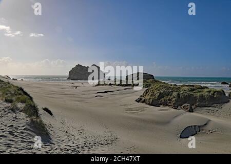 Wharariki Beach Banque D'Images