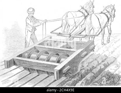 . Scientific American Volume 24 Number 05 (janvier 1871) . et l'ouverture en bout de ligne sur les barres pivotées fixées au montant de la porte, n'est pas gênée par des affaissement, ou par des accumulationsde neige. C'est l'invention de J. R. Breese, de MiddletownN. Y.. EVANS pour plus de ROULEAU ET MARQUEUR DE SECTION COMBINÉ Comment faire du café. Un correspondant voyageant en Suède a été immensément de- être fait pour couler uniformément sur le champ, toutes les parties de qui seront complètement irriguées. Les rouleaux et les marqueurs se déplacent indépendamment sur leur axe com-mon, ce qui rend le tournage aux extrémités du canal, et, si désiré, le Banque D'Images