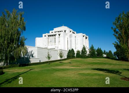 Temple de Cardston Alberta Banque D'Images