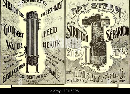 . Journal de chemin de fer de la rue . POUR OBTENIR /. 114 STREET RAILWAY JOURNAL. BUREAUX de Wheeler Condenser & Engineering Co. : 120 LIBERTY ST., NEW YORK. 1642 M0NADN0CK BLOCK, CHICAGO.179 QUEEN VICTORIA ST., LONDRES. E. C. Tours de refroidissement par eau condenseurs WheelersSurface réchauffeurs d'eau pompes à vapeur et électriques évaporateurset machines à sucre Banque D'Images
